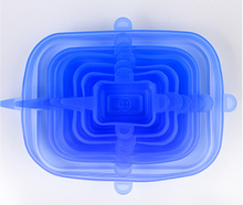 Load image into Gallery viewer, EcoFlex™ - Rectangle Silicone Stretch Lids - 6 Pieces