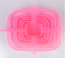 Load image into Gallery viewer, EcoFlex™ - Rectangle Silicone Stretch Lids - 6 Pieces