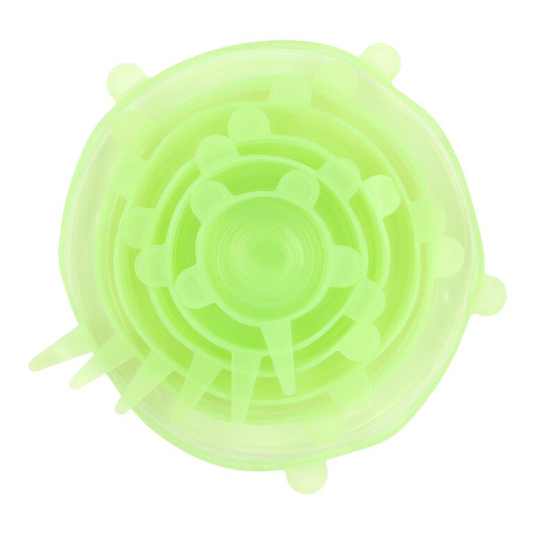 6 Reusable Silicone Lids - Stretch Covers for Fruit Vegetables Bowls –  Verde Birdie